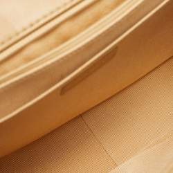 Pre Owned Chanel Beige/Black Wild Stitch Quilted Leather Flap Bag