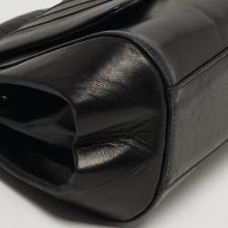 Pre Owned Chanel Accordion Black Vertical Quilted Leather Flap Bag