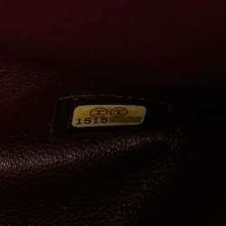 Pre Owned حقيبة شانيل جامبو كلاسيك جلد كافيار أسود مبطن بقلاب مزدوج