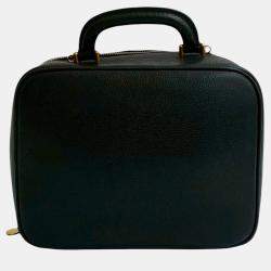 Pre Owned Chanel Black CC Caviar Vanity Case