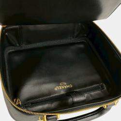 Pre Owned Chanel Black CC Caviar Vanity Case