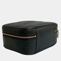 Pre Owned Chanel Black CC Caviar Vanity Case