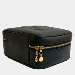 Pre Owned Chanel Black CC Caviar Vanity Case