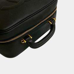 Pre Owned Chanel Black CC Caviar Vanity Case