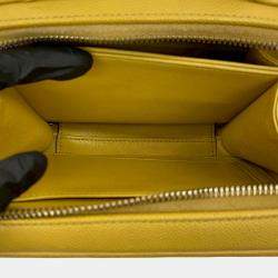 Pre Owned Chanel Yellow Small Caviar CC Filigree Vanity Bag