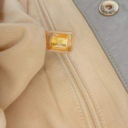 Pre Owned Chanel Brown Quilted Lambskin In The Mix Tote