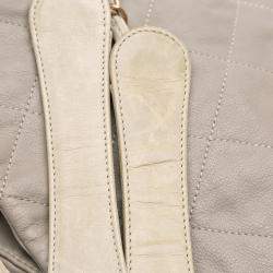 Pre Owned Chanel Brown Quilted Lambskin In The Mix Tote