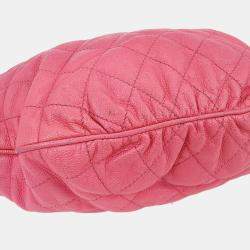 مملوكة مسبقًا Chanel Pink Calfskin Tote Drawstring Handbag