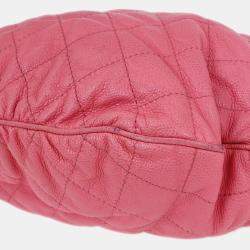 مملوكة مسبقًا Chanel Pink Calfskin Tote Drawstring Handbag