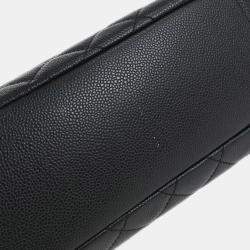 مملوكة مسبقًا Chanel Black Calfskin Tote Chain Handbag