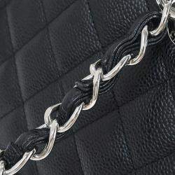 مملوكة مسبقًا Chanel Black Calfskin Tote Chain Handbag