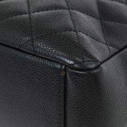 مملوكة مسبقًا Chanel Black Calfskin Tote Chain Handbag