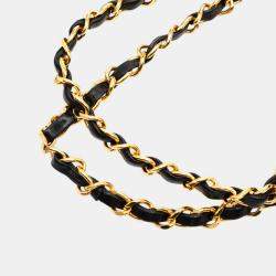 Pre Owned Chanel Black Medium Classic Lambskin Double Flap