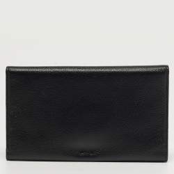 مملوكة مسبقًا Chanel CC Black Leather Trifold Wallet