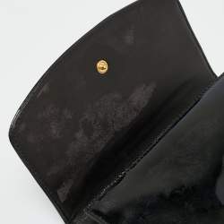 Pre Owned Chanel CC Timeless Black Patent Leather Trifold Wallet