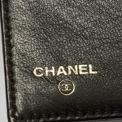 Pre Owned Chanel CC Timeless Black Patent Leather Trifold Wallet