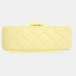 Pre Owned Chanel Mini Lambskin Rectangular Top Handle Classic Flap Bag
