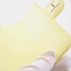 Pre Owned Chanel Mini Lambskin Rectangular Top Handle Classic Flap Bag