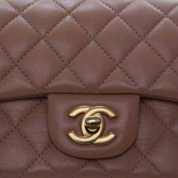 مملوكة مسبقًا Chanel Mini Lambskin Rectangular Top Handle Classic Flap Bag