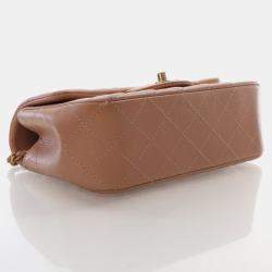 مملوكة مسبقًا Chanel Mini Lambskin Rectangular Top Handle Classic Flap Bag