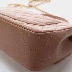 مملوكة مسبقًا Chanel Mini Lambskin Rectangular Top Handle Classic Flap Bag