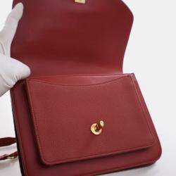 Pre Owned حقيبة شانيل flap بمقبض سلسلة جلد عجل معتّق صغيرة