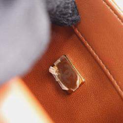 Pre Owned حقيبة شانيل ميديم جلد حملان لامع بسلسلة ذهبية ومقبض علوي فلاپ