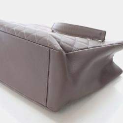 Pre Owned Chanel Grey Caviar Grand Shopping Tote