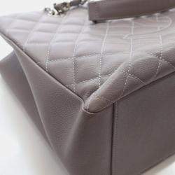 Pre Owned Chanel Grey Caviar Grand Shopping Tote