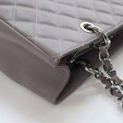 Pre Owned Chanel Grey Caviar Grand Shopping Tote