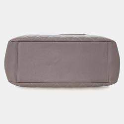 Pre Owned Chanel Grey Caviar Grand Shopping Tote