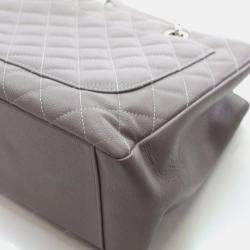 Pre Owned Chanel Grey Caviar Grand Shopping Tote
