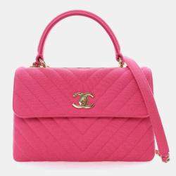 مملوكة مسبقًا Chanel Small Pink Jersey Trendy CC Top Handle Bag