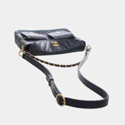 مملوكة مسبقًا Chanel Black Quilted Caviar Supple Twins Hobo Bag