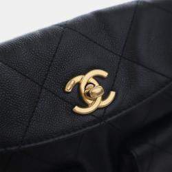 مملوكة مسبقًا Chanel Black Quilted Caviar Supple Twins Hobo Bag