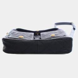 مملوكة مسبقًا Chanel Black Quilted Caviar Supple Twins Hobo Bag