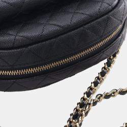 مملوكة مسبقًا Chanel Black Quilted Caviar CC Day Camera Bag