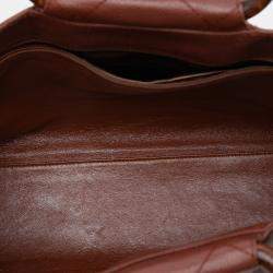 مملوكة مسبقًا Chanel Brown CC Quilted Caviar Tortoise Top Handle Bag