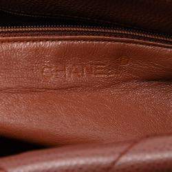 مملوكة مسبقًا Chanel Brown CC Quilted Caviar Tortoise Top Handle Bag