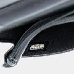 Pre Owned Chanel Black Quilted Caviar Boy Wallet on Chain