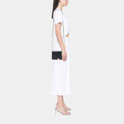 Pre Owned Chanel Black Quilted Caviar Boy Wallet on Chain