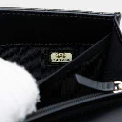Pre Owned Chanel Black Classic Patent Wallet On Chain