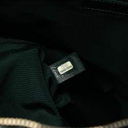 Pre Owned حقيبة هوبو شانيل نمط غير رسمي قماش مبطن عجل معتق أسود أخضر وتويد