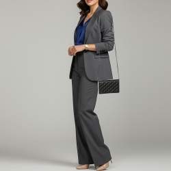 Pre Owned حقيبة كلتش شانيل "سي سي" جلد مبطن أسود