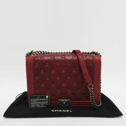 Pre Owned حقيبة شانيل بوي جلد نوبوك مبطن شيستيرفيلد بيج ذات قلاب كبيرة