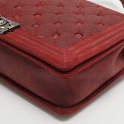 Pre Owned حقيبة شانيل بوي جلد نوبوك مبطن شيستيرفيلد بيج ذات قلاب كبيرة