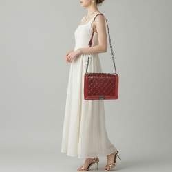 Pre Owned حقيبة شانيل بوي جلد نوبوك مبطن شيستيرفيلد بيج ذات قلاب كبي رة