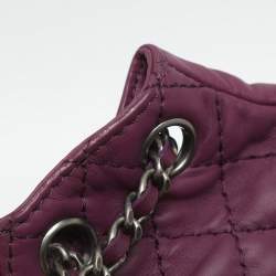 Pre Owned حقيبة ظهر شانيل عودة حقيبة صغيرة بنفسجي جلد