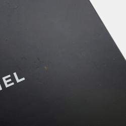 مملوكة مسبقًا محفظة بسلسلة شانيل كامبون جلد خر وف سوداء