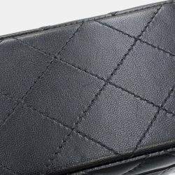 Pre Owned حقيبة شانيل ميني ماتلاسيه جلد الخروف الأسود بحجم ٢٠